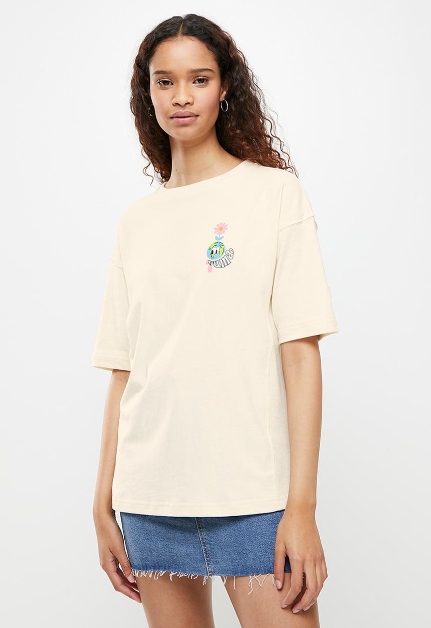 PUMA - Downtown graphic tee - yellow 