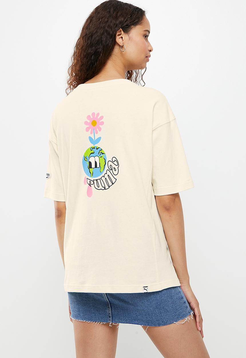 PUMA - Downtown graphic tee - yellow 