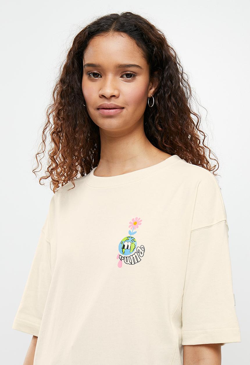 PUMA - Downtown graphic tee - yellow 