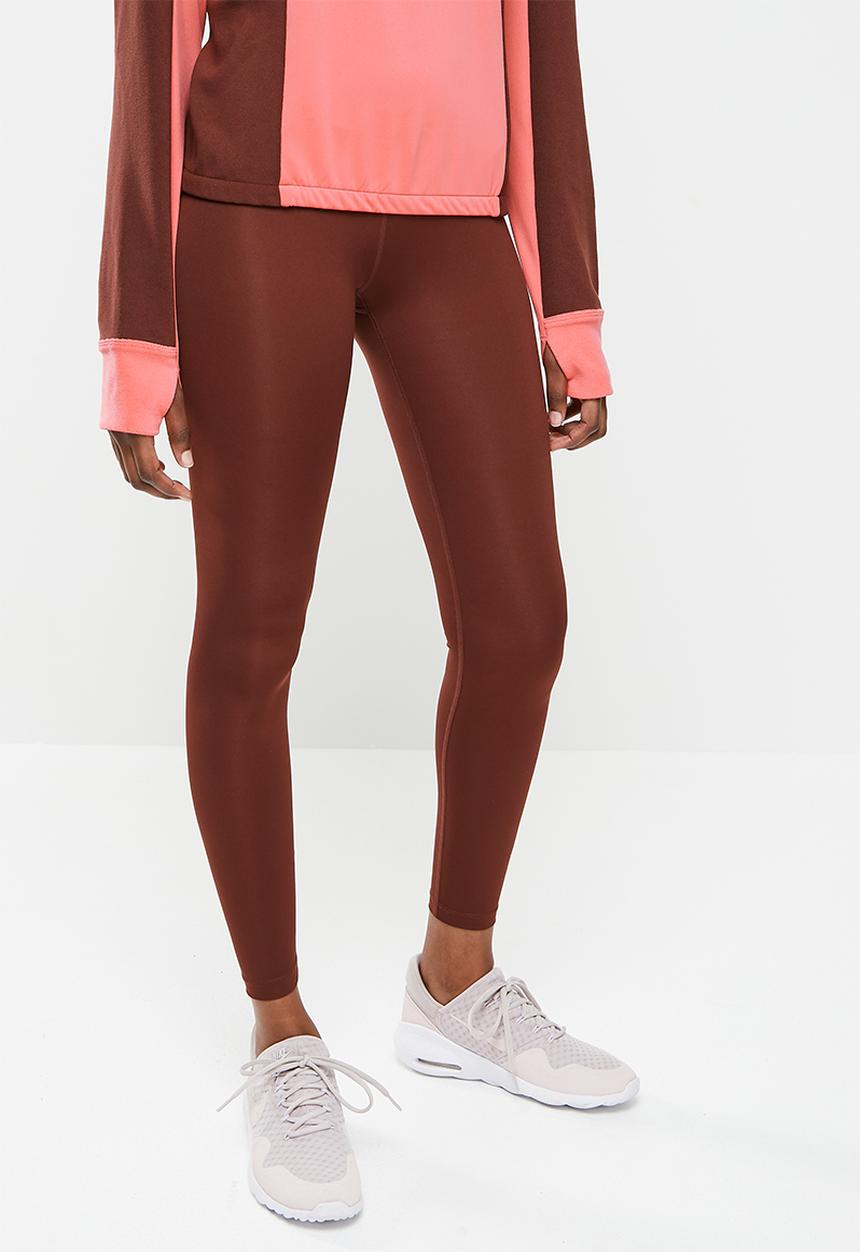 Nike - W nk df swsh run tight 7/8 - dark red