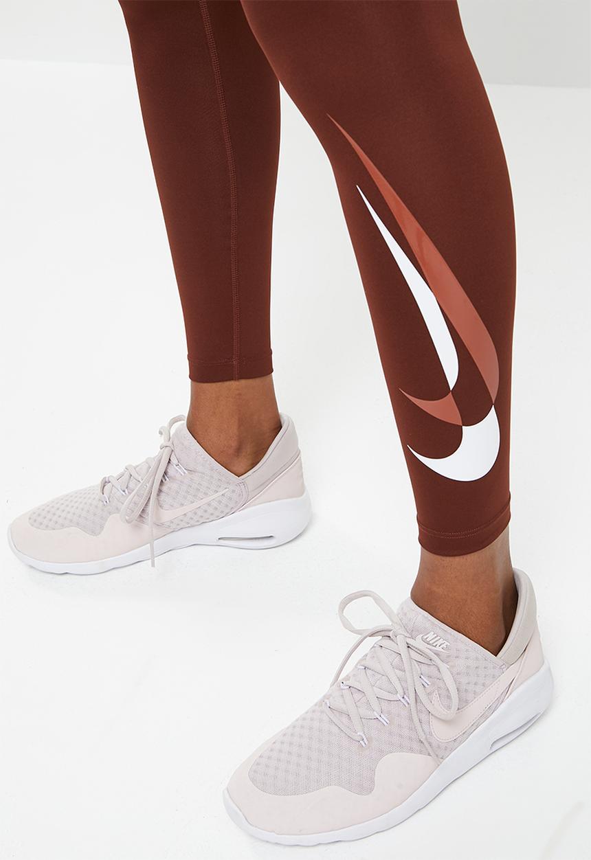 Nike - W nk df swsh run tight 7/8 - dark red