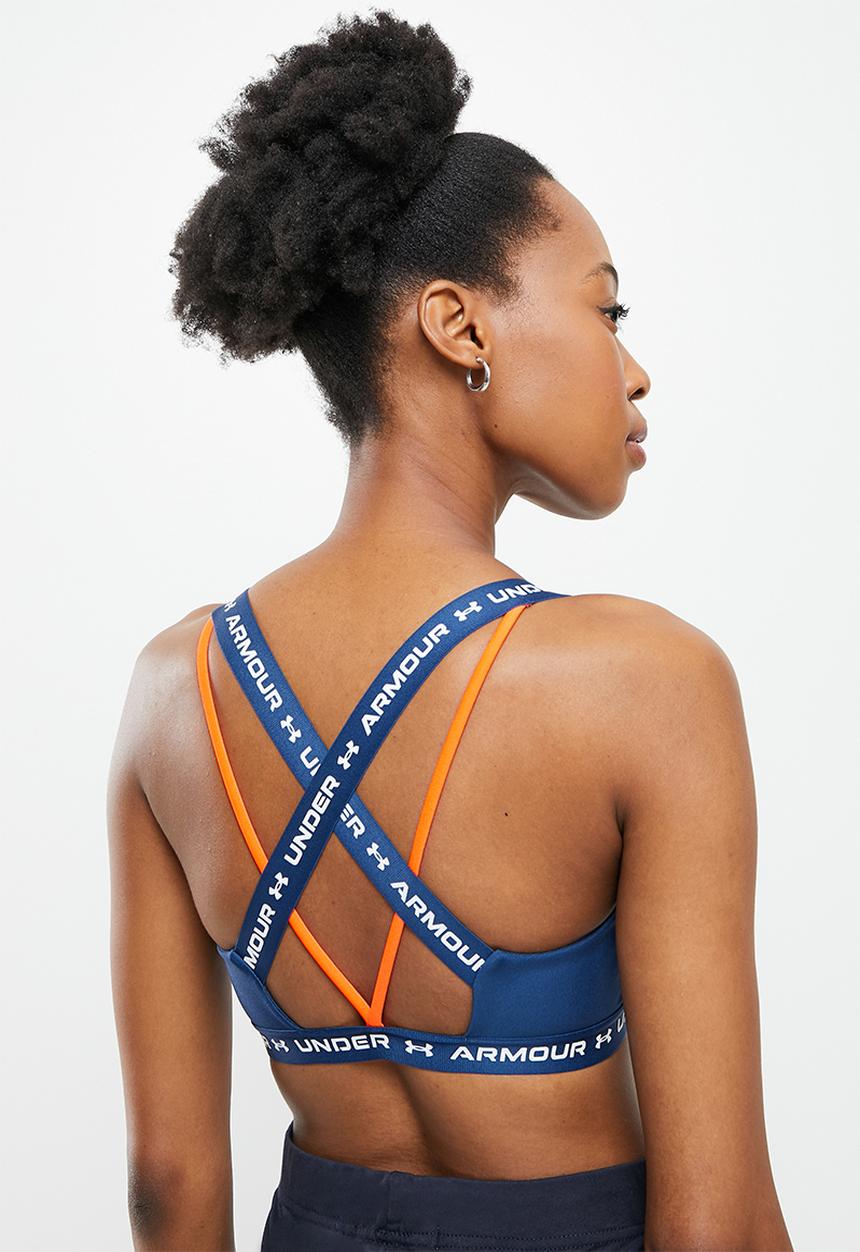 Under Armour - Crossback low impact bra - indigo/phoenix fire