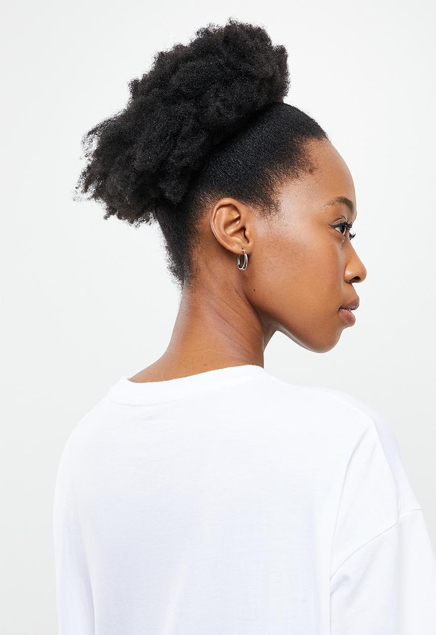 New Balance  - Essentials stacked logo oversized tee - white