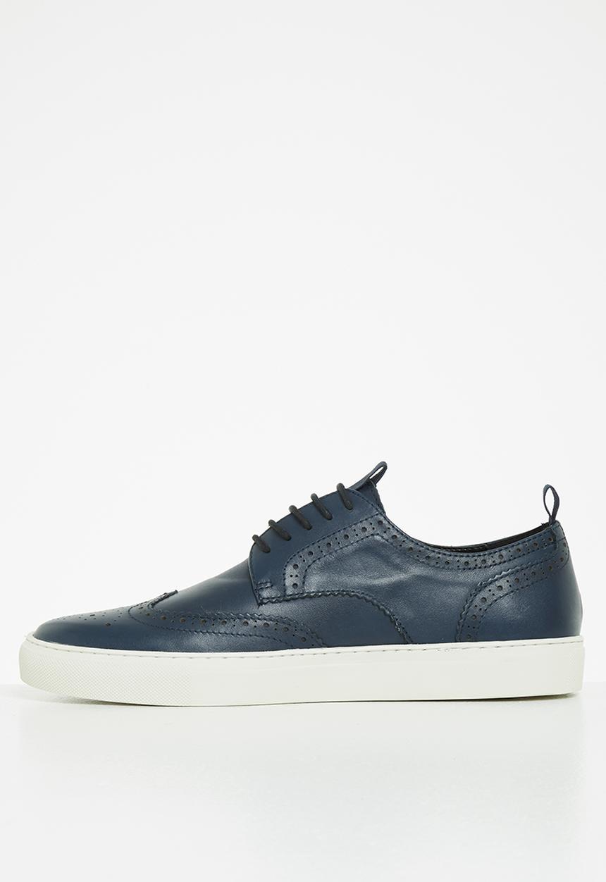 POLO - Charlie leather cupsole lace up - navy