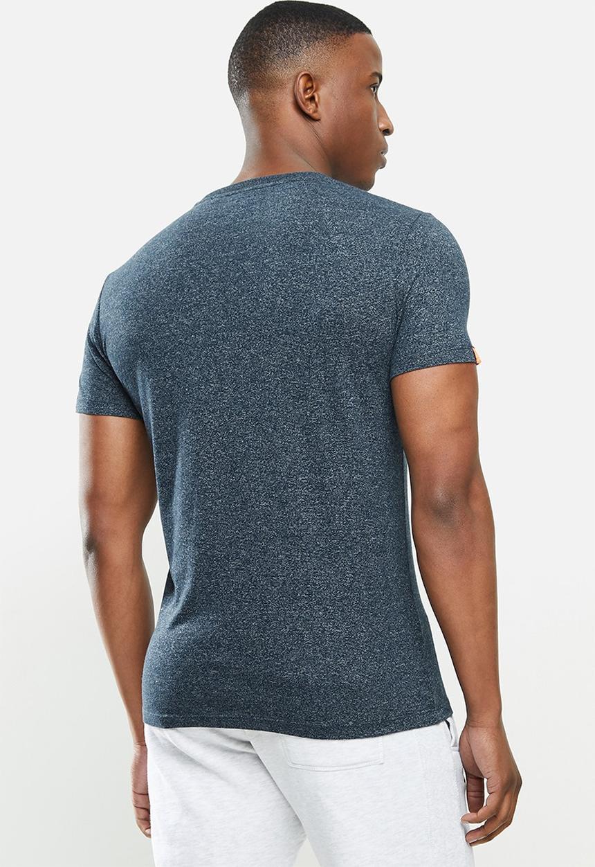 Superdry. - Ol vintage embroidery crew tee - vivid cobalt