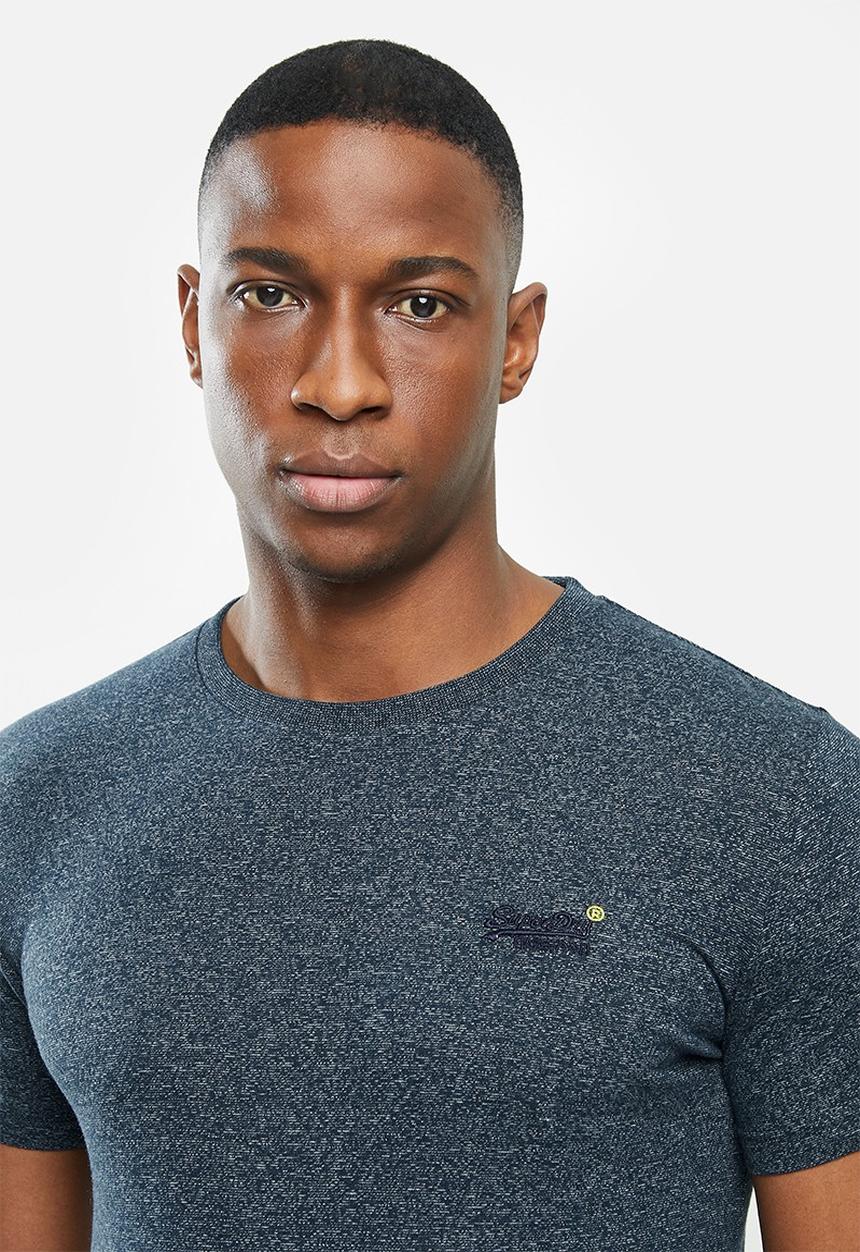 Superdry. - Ol vintage embroidery crew tee - vivid cobalt