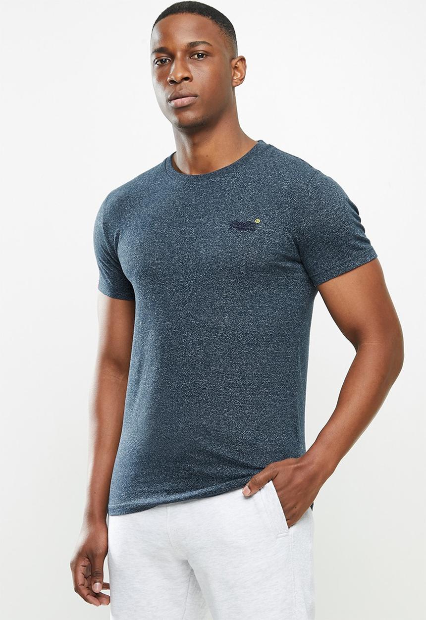 Superdry. - Ol vintage embroidery crew tee - vivid cobalt