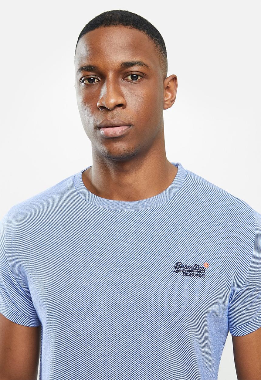 Superdry. - Ol vintage emb crew tee - blue