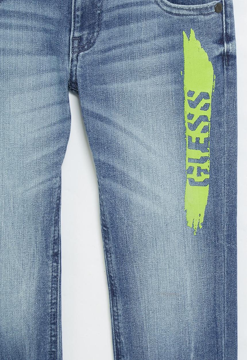 GUESS - Fluo cobalt slim fit jean - blue