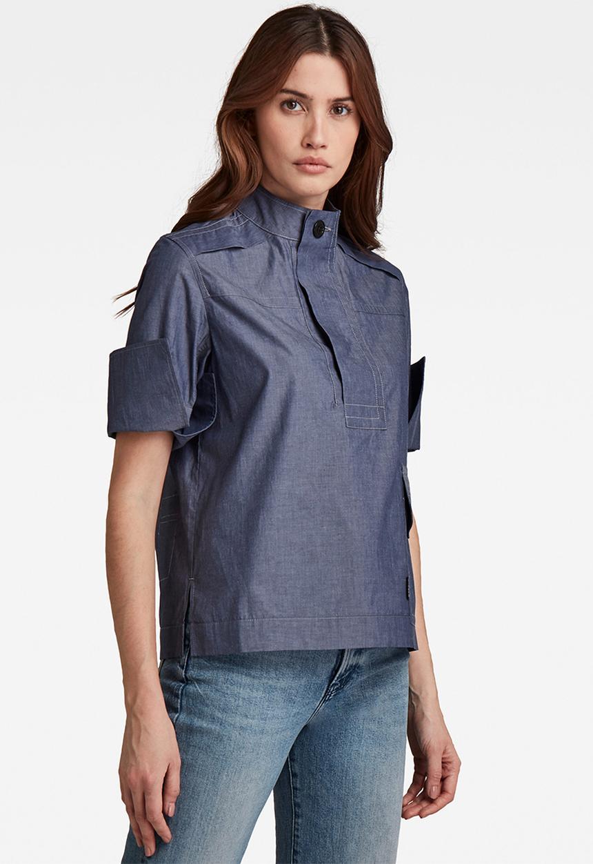 G-STAR - Workwear short sleeve shirt - servant blue