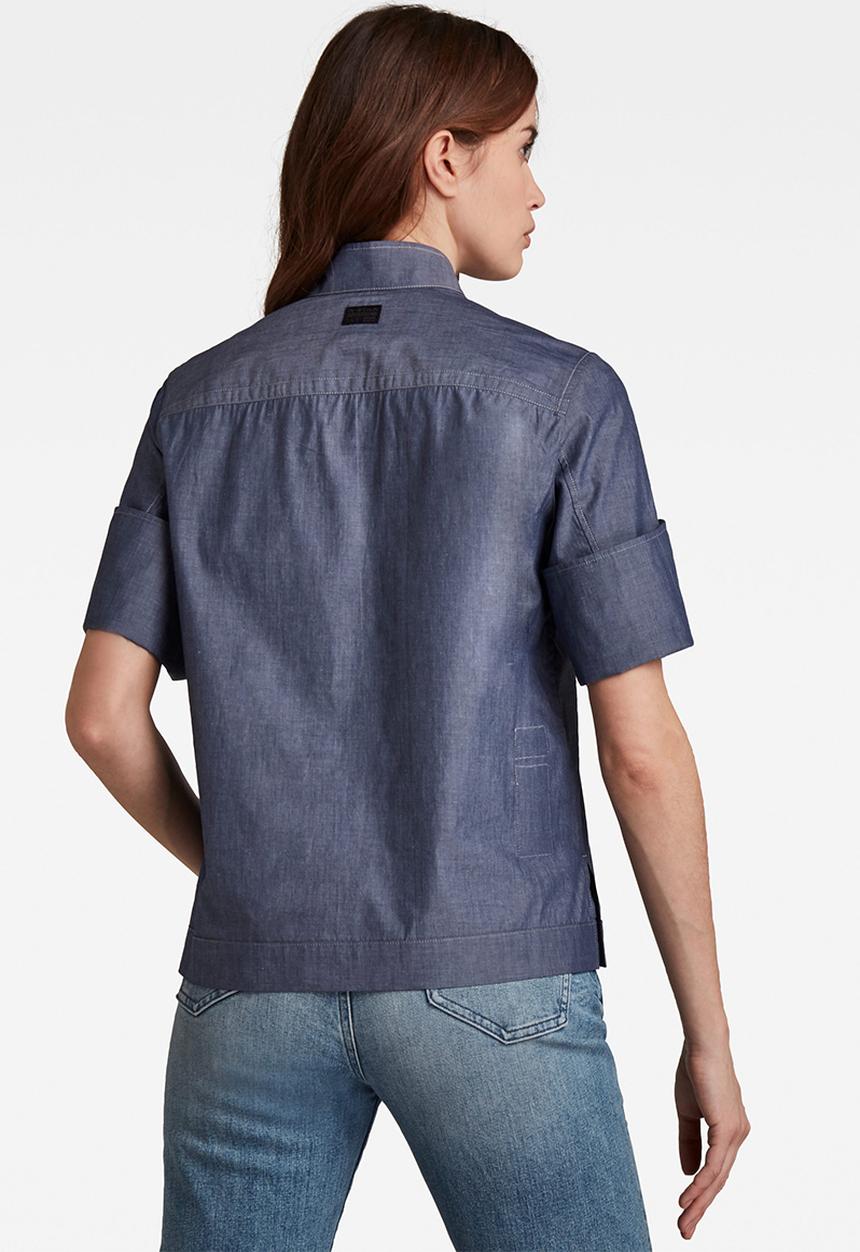 G-STAR - Workwear short sleeve shirt - servant blue