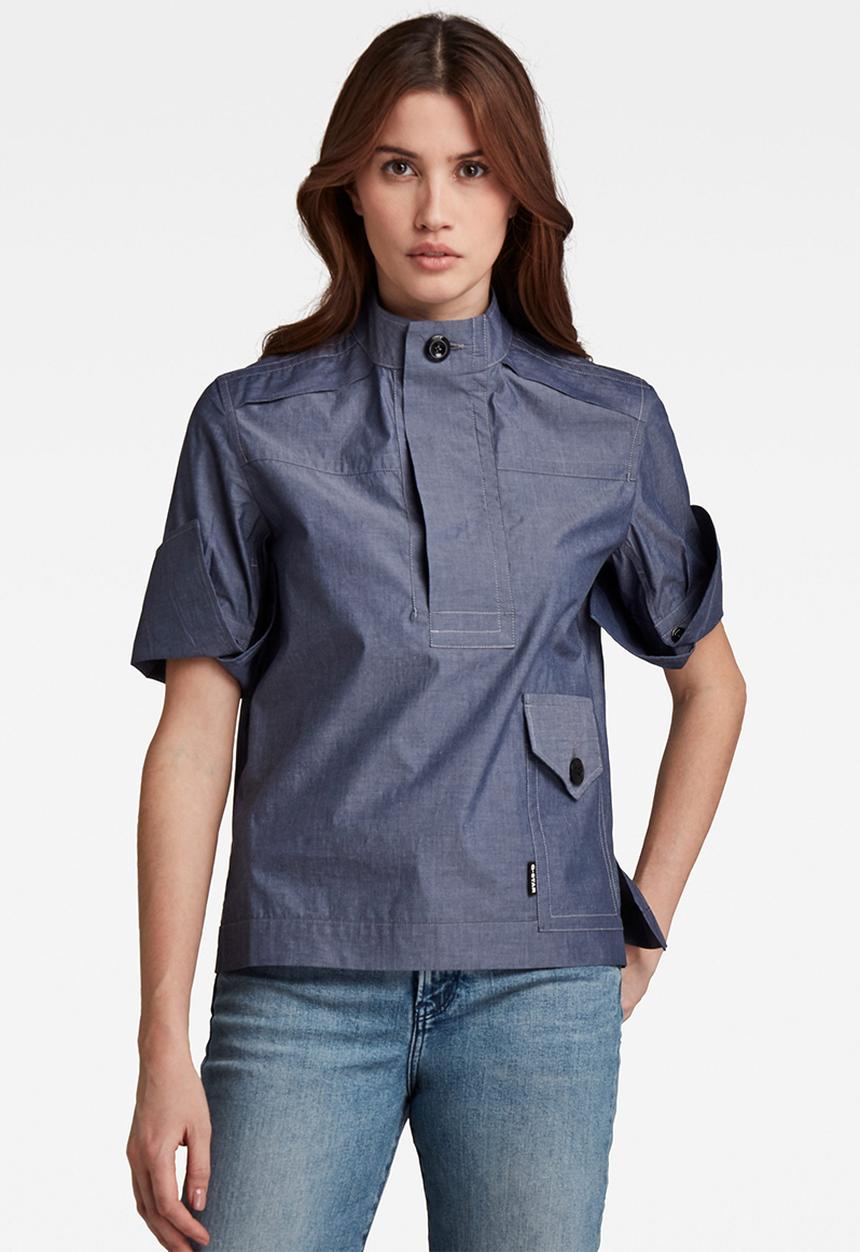 G-STAR - Workwear short sleeve shirt - servant blue
