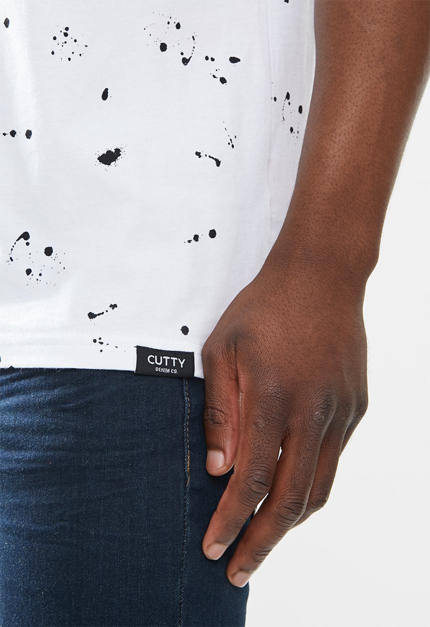 Cutty - Avery box fit fashion tee - white