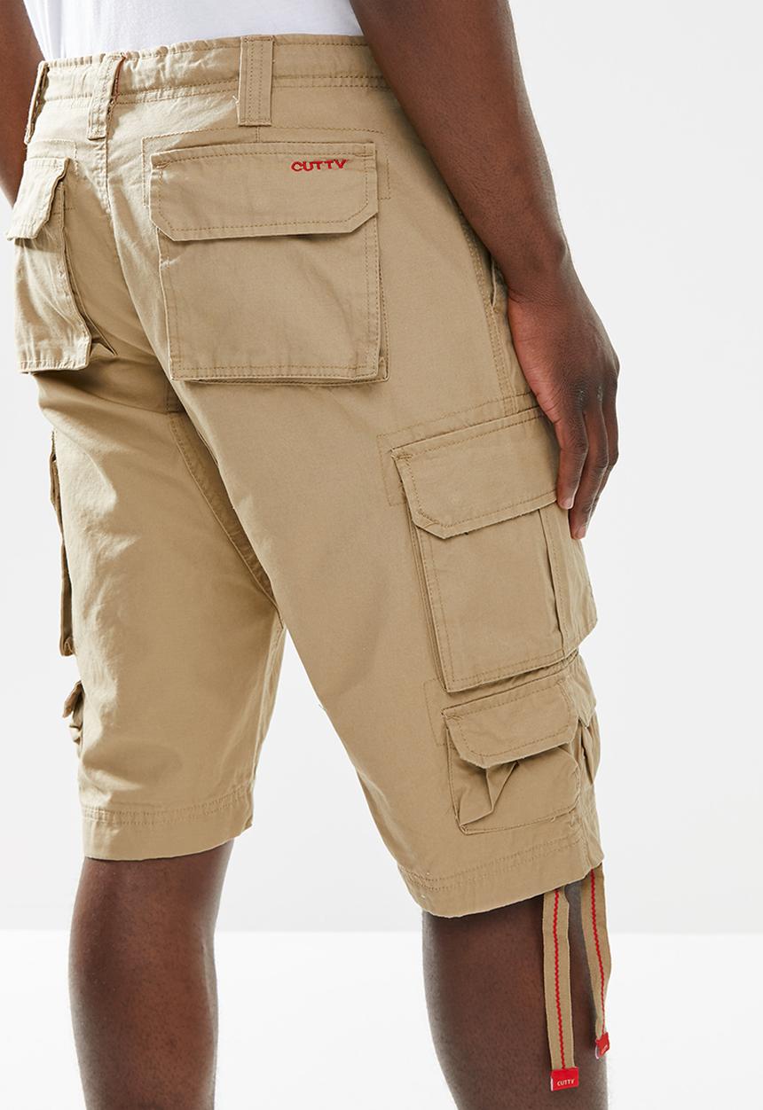 Cutty - Mortar cargo shorts - stone