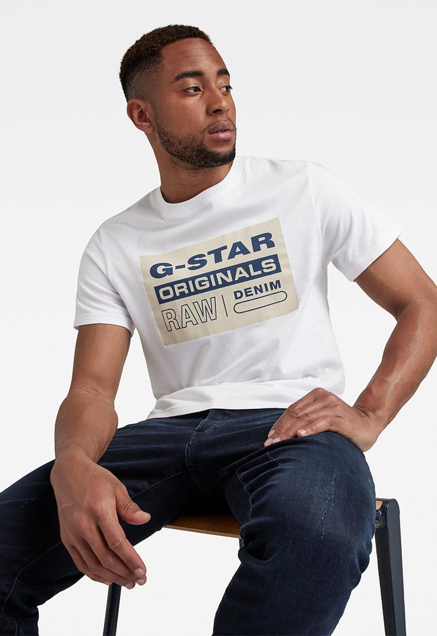 G-STAR - Originals logo r t - white