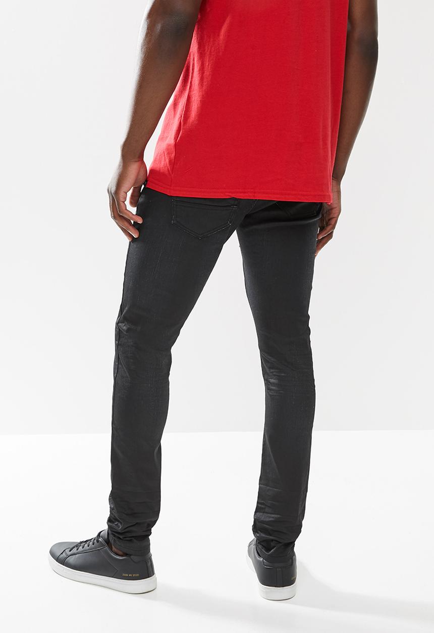 Cutty - Harper coated skinny jeans - black