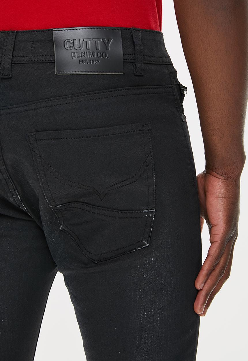 Cutty - Harper coated skinny jeans - black