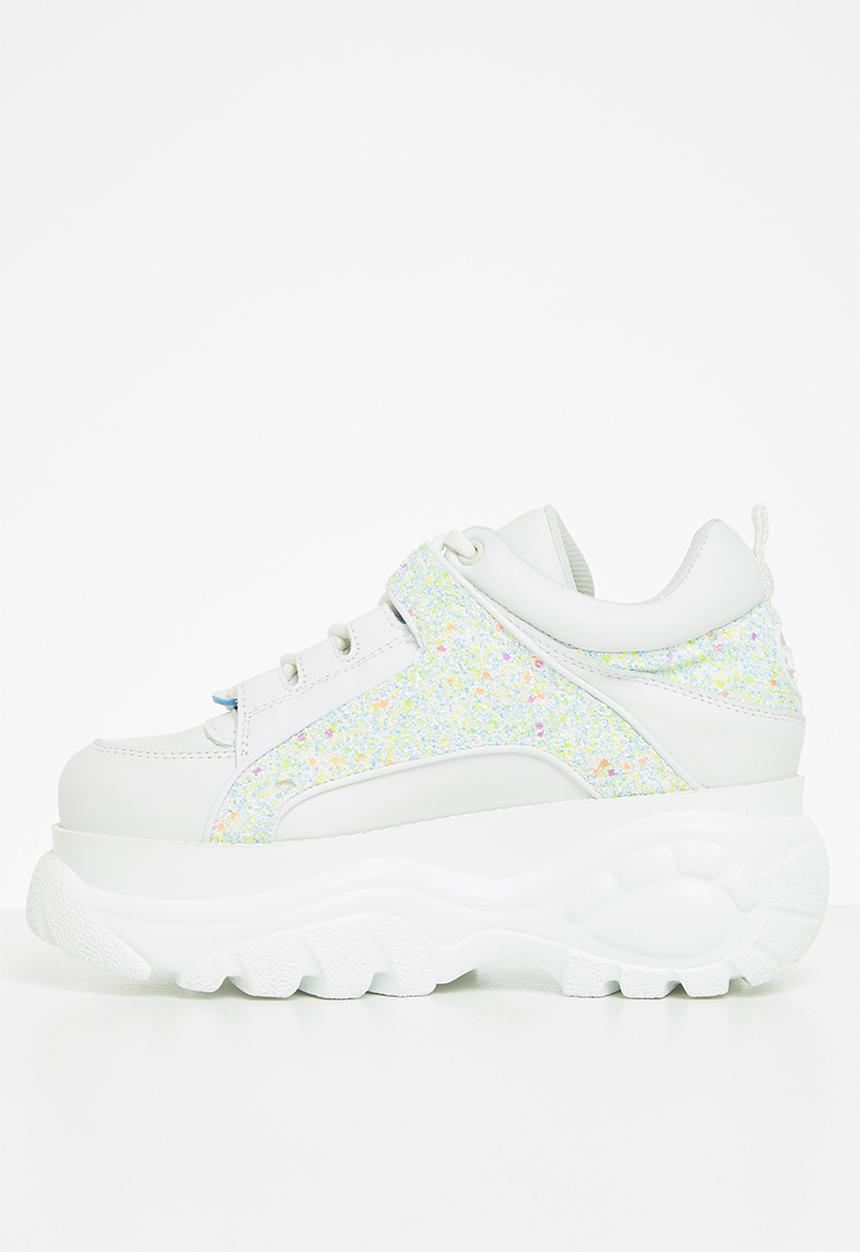 BUFFALO® London - 1339-14 2.0 calf leather glitter - white/yellow