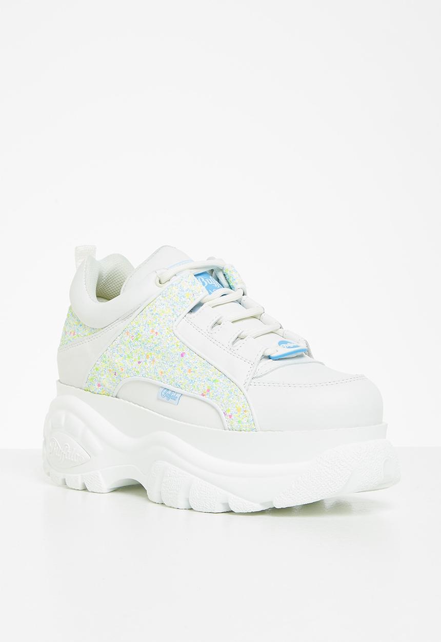 BUFFALO® London - 1339-14 2.0 calf leather glitter - white/yellow
