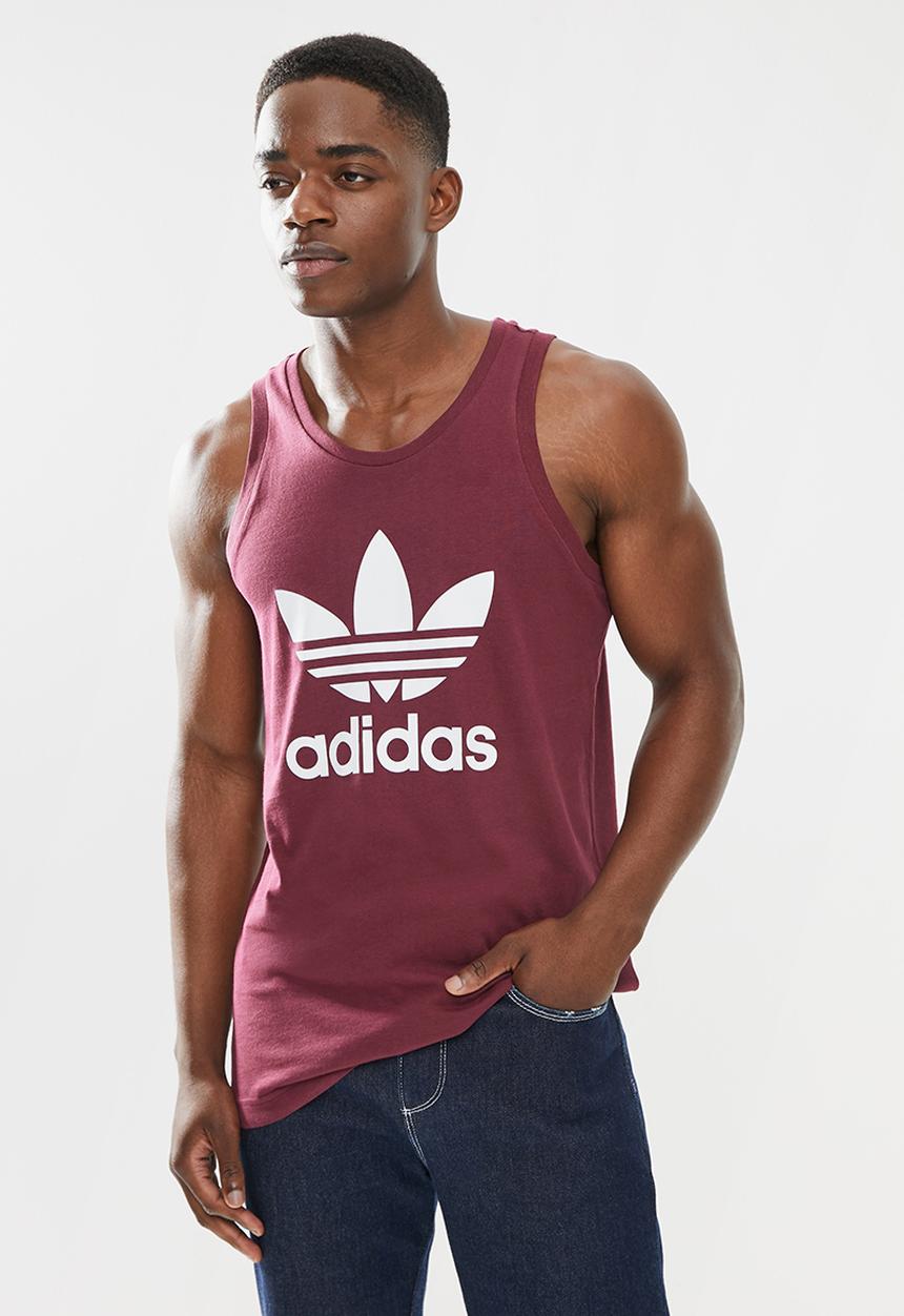 adidas Originals - Trefoil tank - burgundy