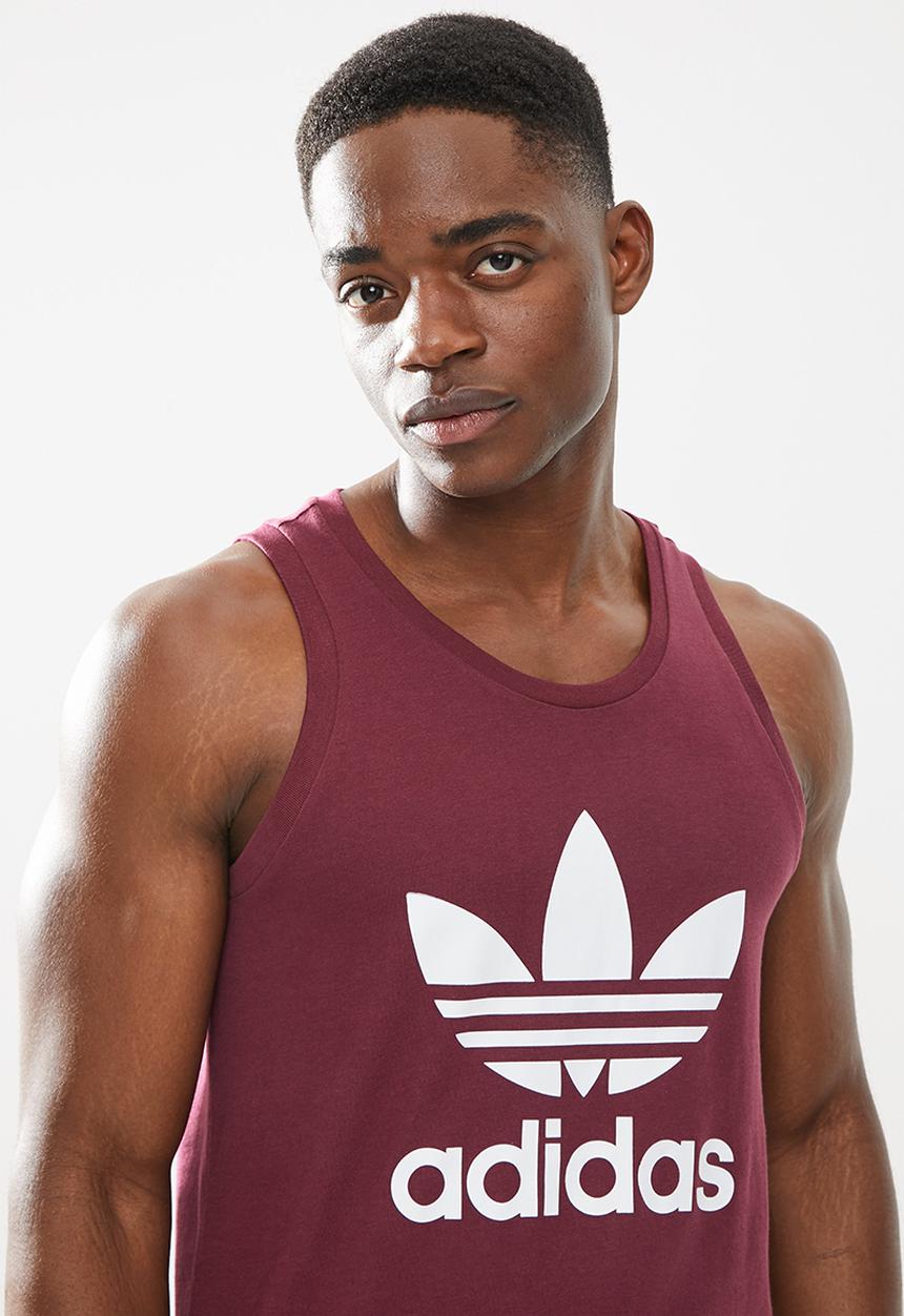 adidas Originals - Trefoil tank - burgundy