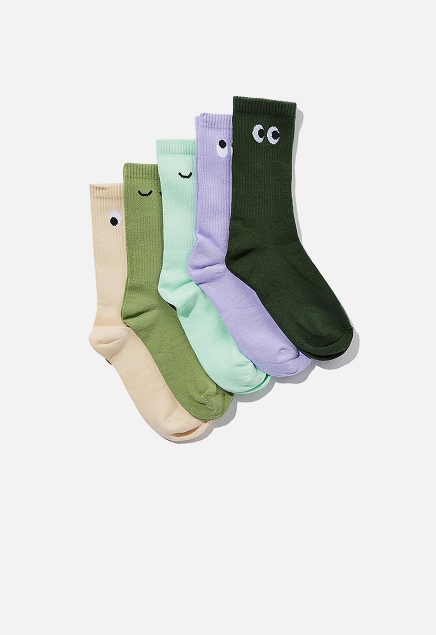 Typo - Box of socks - fun faces female - multi 