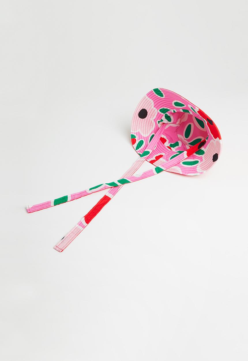 Me&B - Reversible sun hat with long ties - multi 