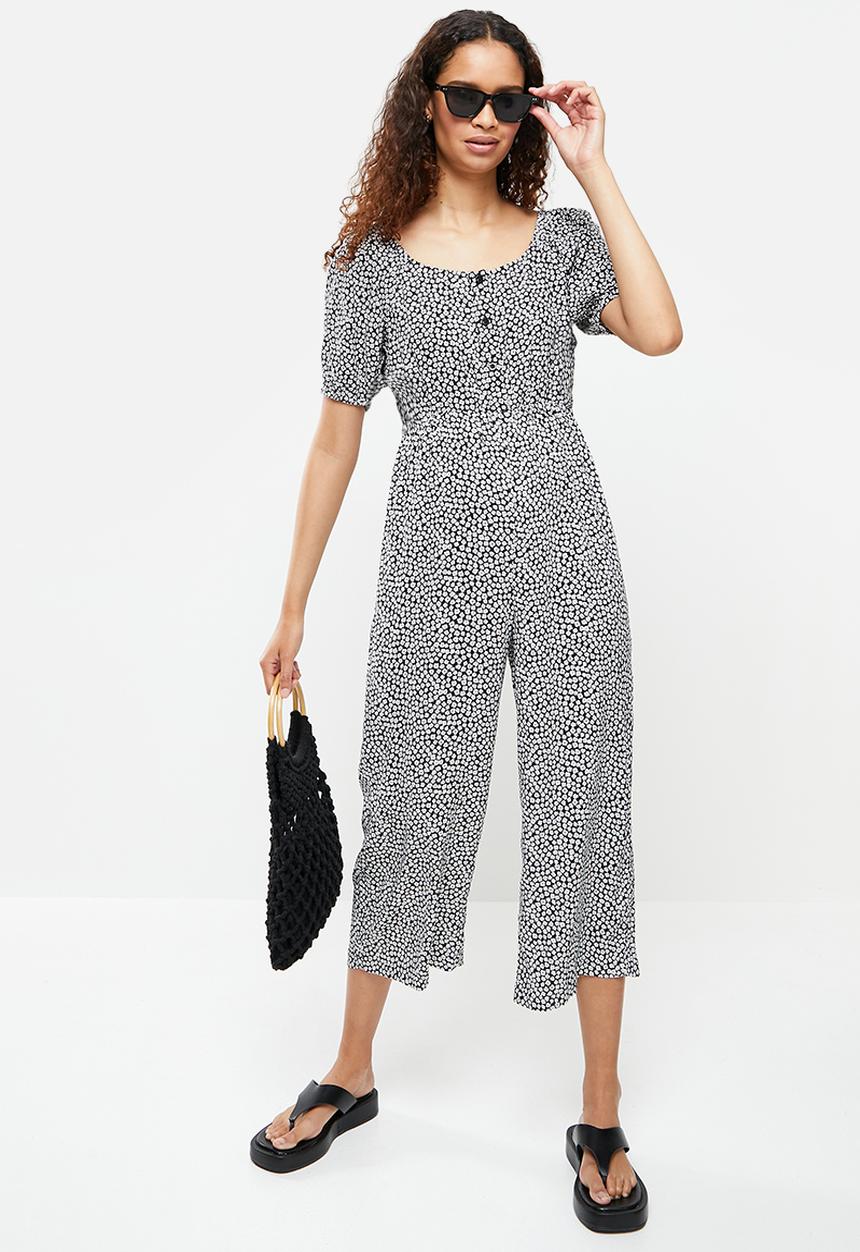 Cotton On - Woven iris cut out jumpsuit - megan ditsy black