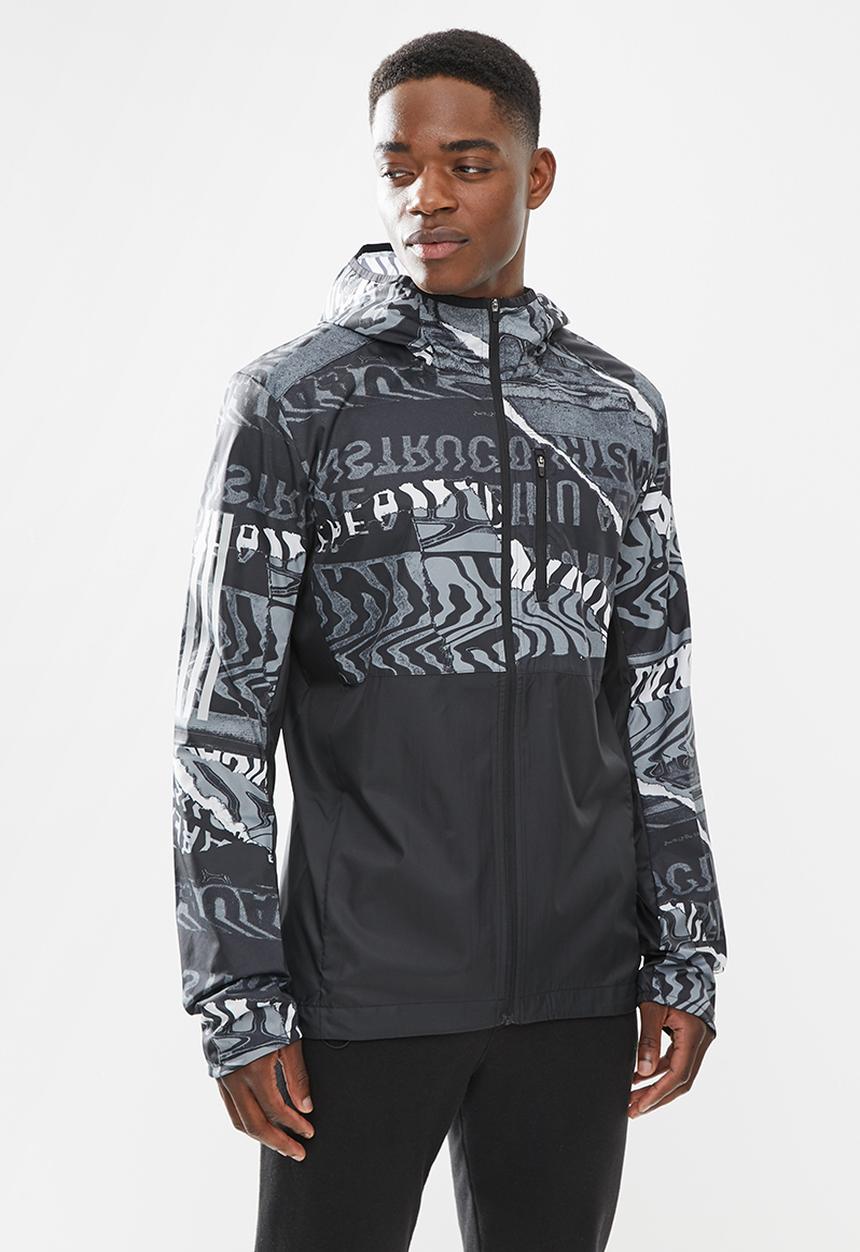adidas Performance - Own the run jkt - black & grey 