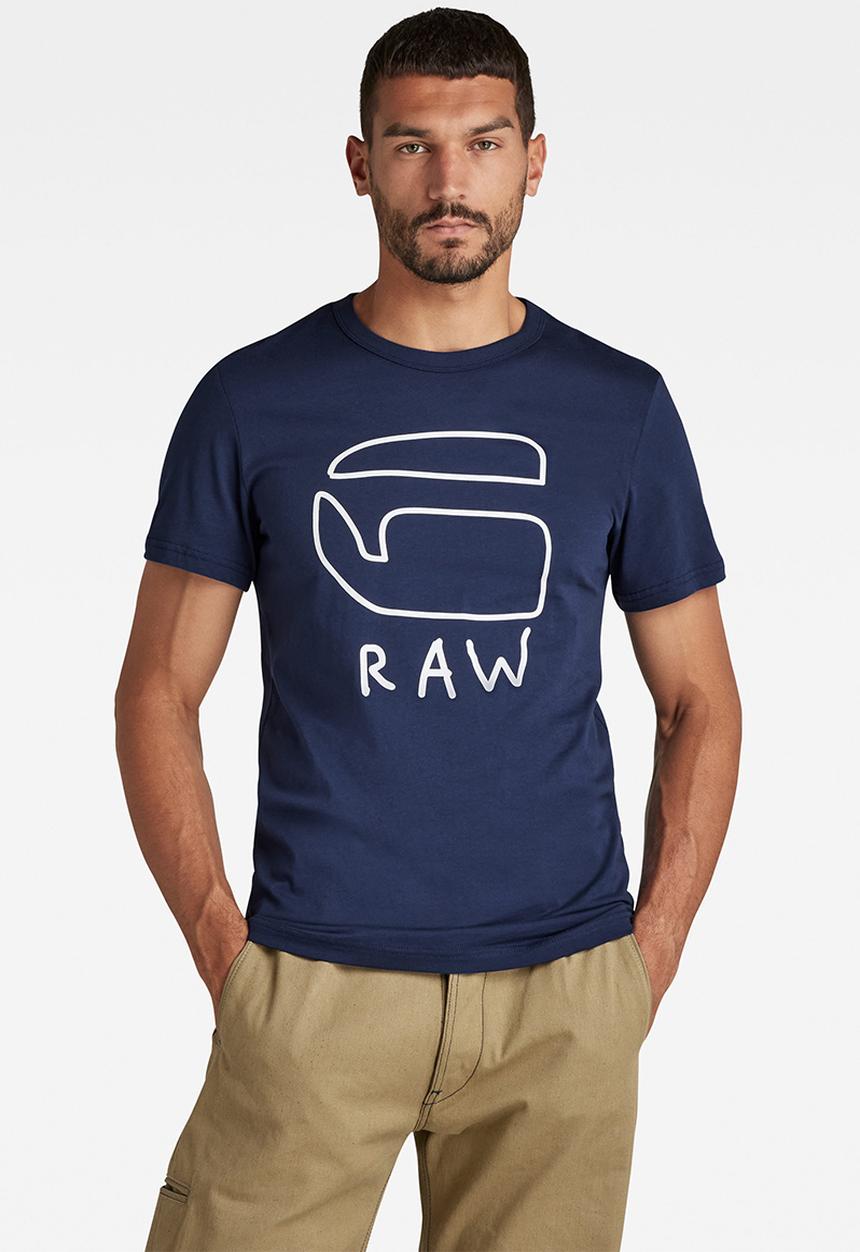 G-STAR - Graphic 10 r t s\s - imperial blue