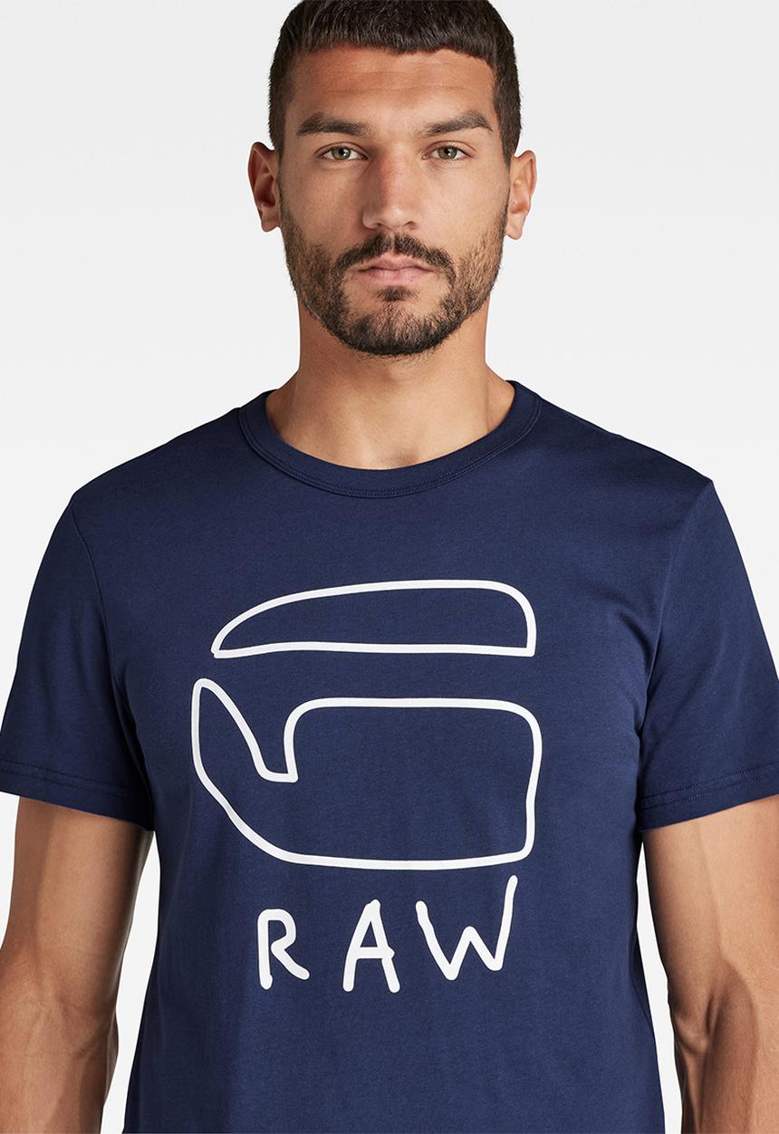 G-STAR - Graphic 10 r t s\s - imperial blue