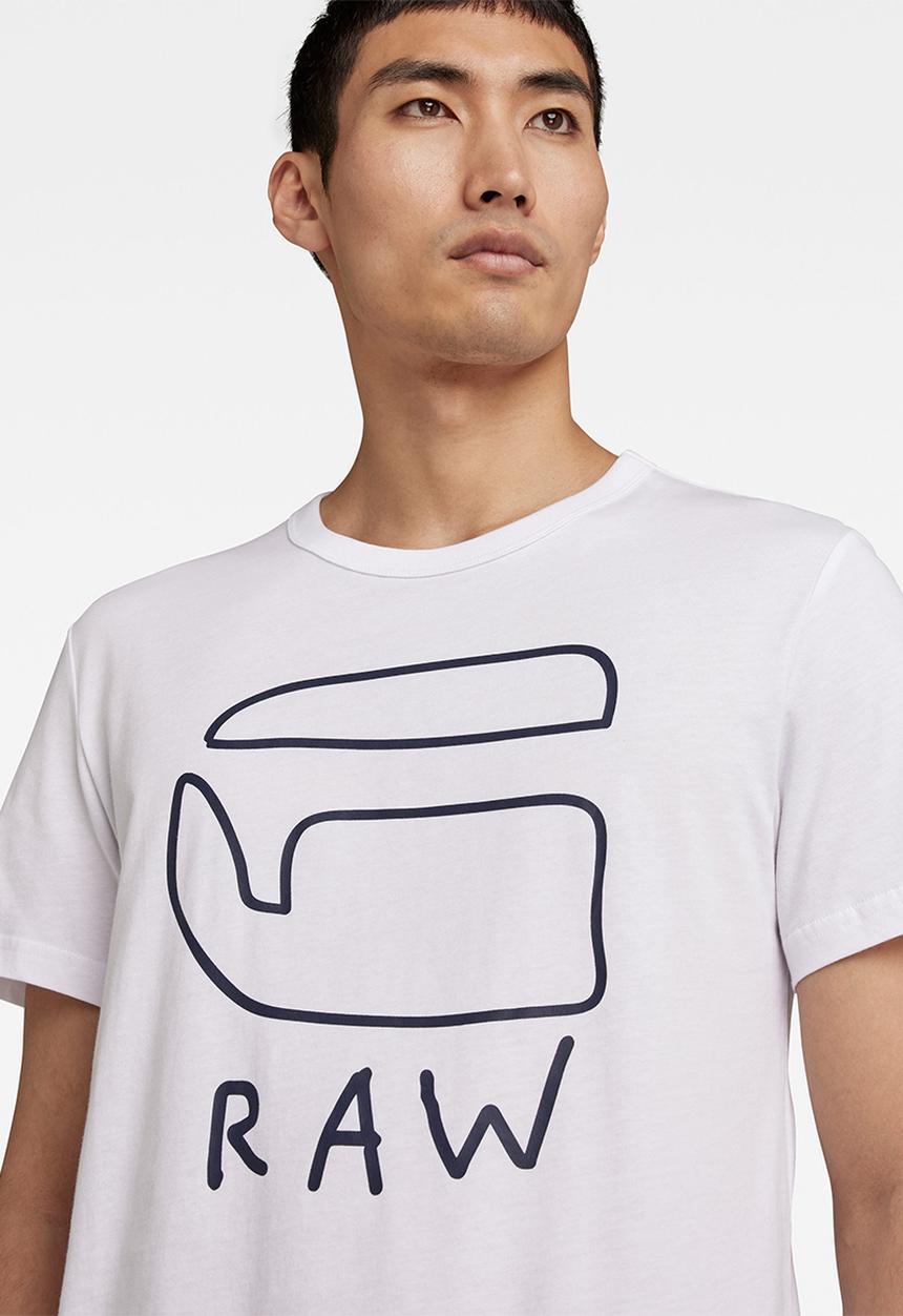 G-STAR - Graphic 10 r t s\s - white