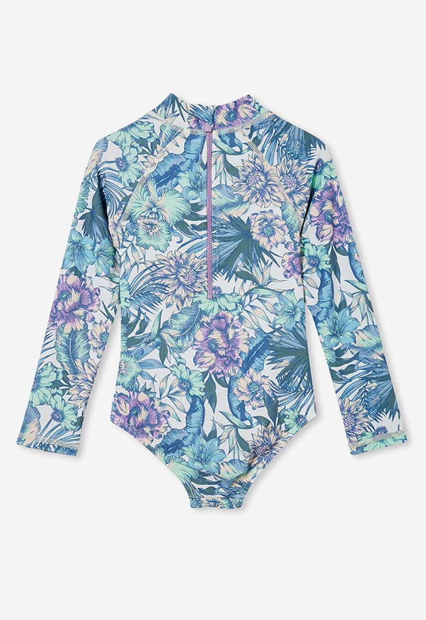 Cotton On - Lydia one piece - dark vanilla/tropical floral