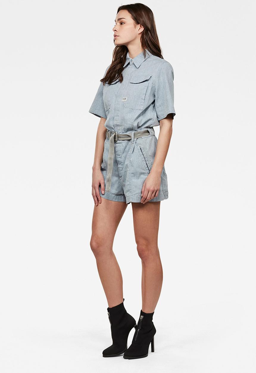 G-STAR - Short jumpsuit - sun faded indigo