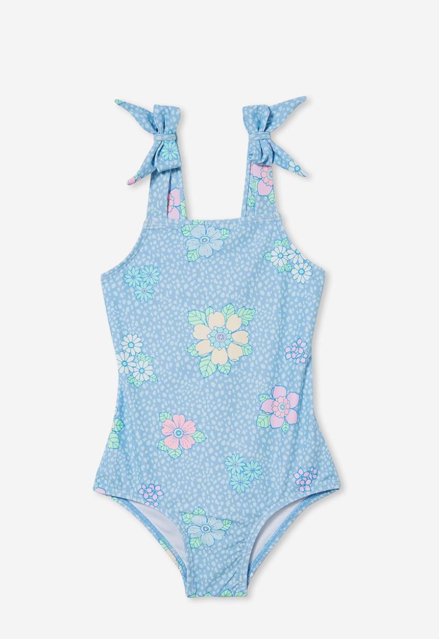Cotton On - Rae tie one piece - dusk blue