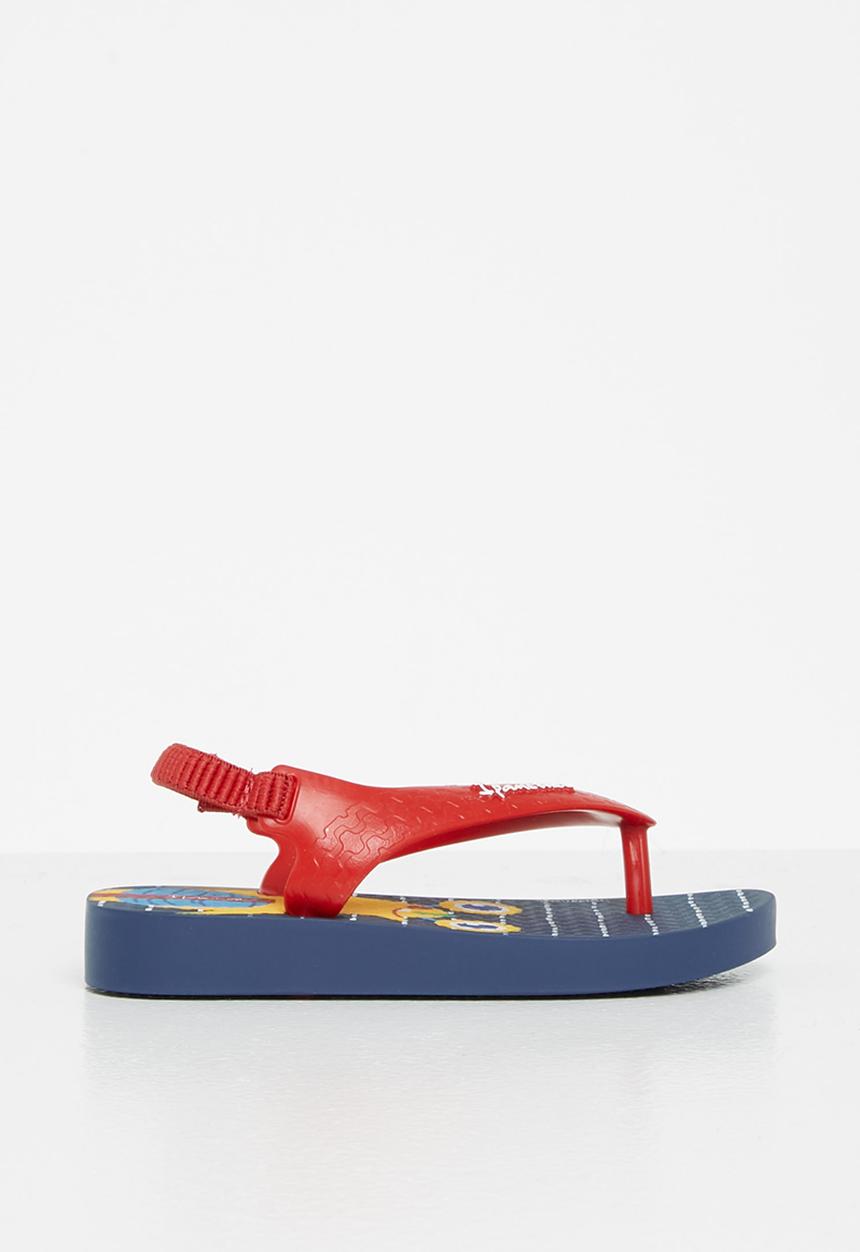 Ipanema - Boys character thong slipper - navy & red