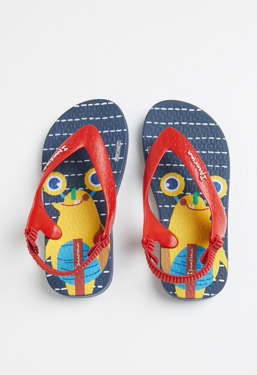 Ipanema - Boys character thong slipper - navy & red