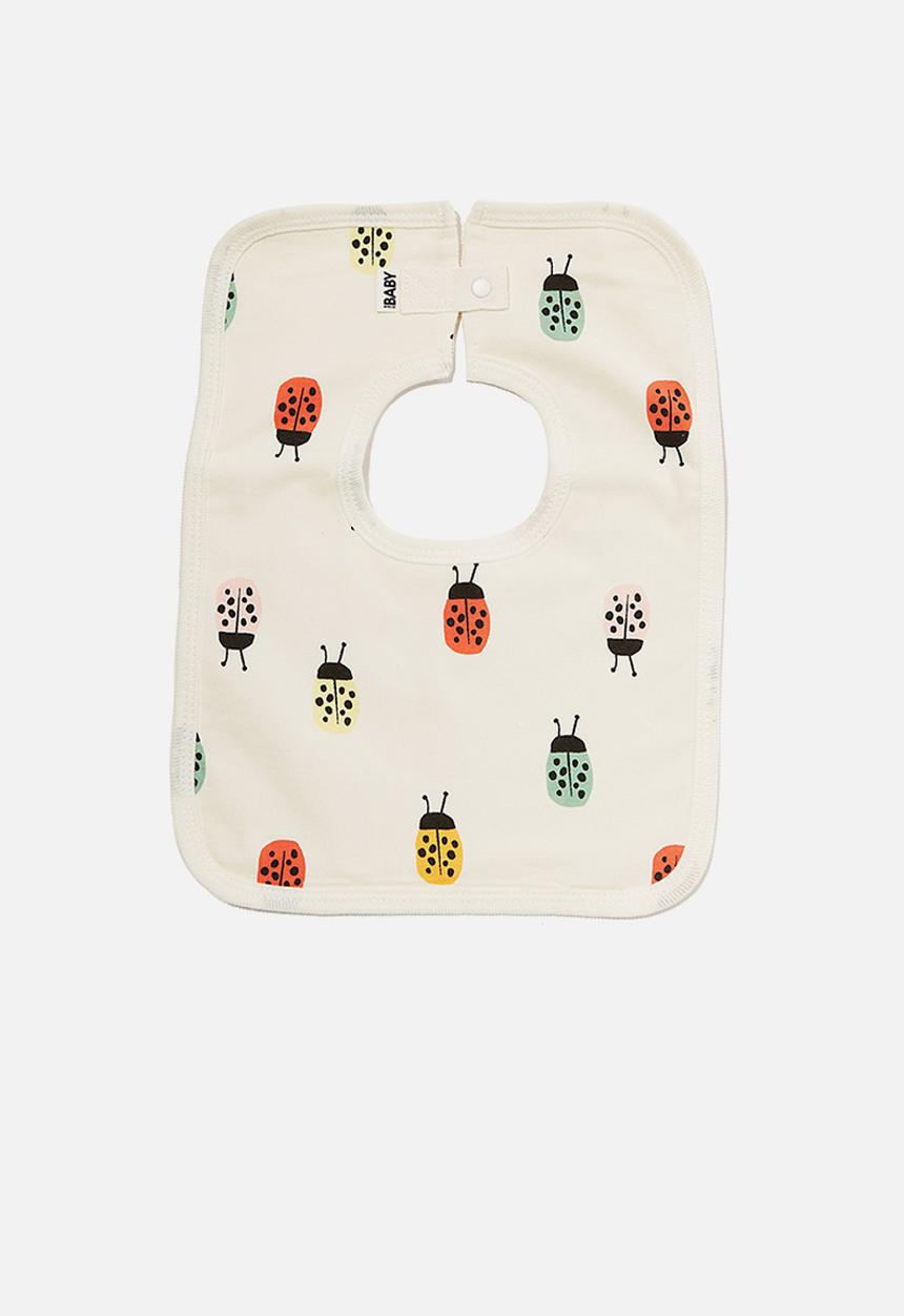 Cotton On - The square bib  - vanilla/lily ladybug