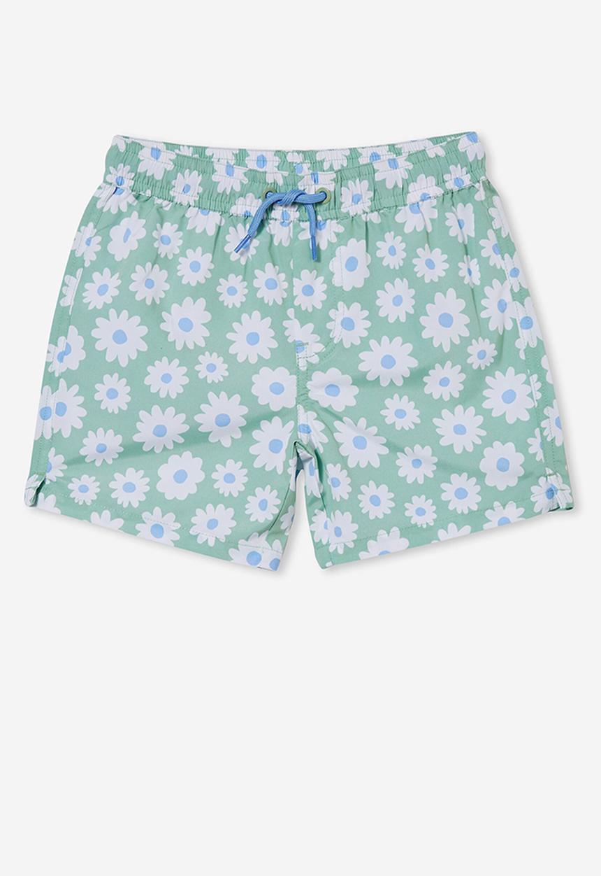 Cotton On - Bailey board short - dusk blue/daisy
