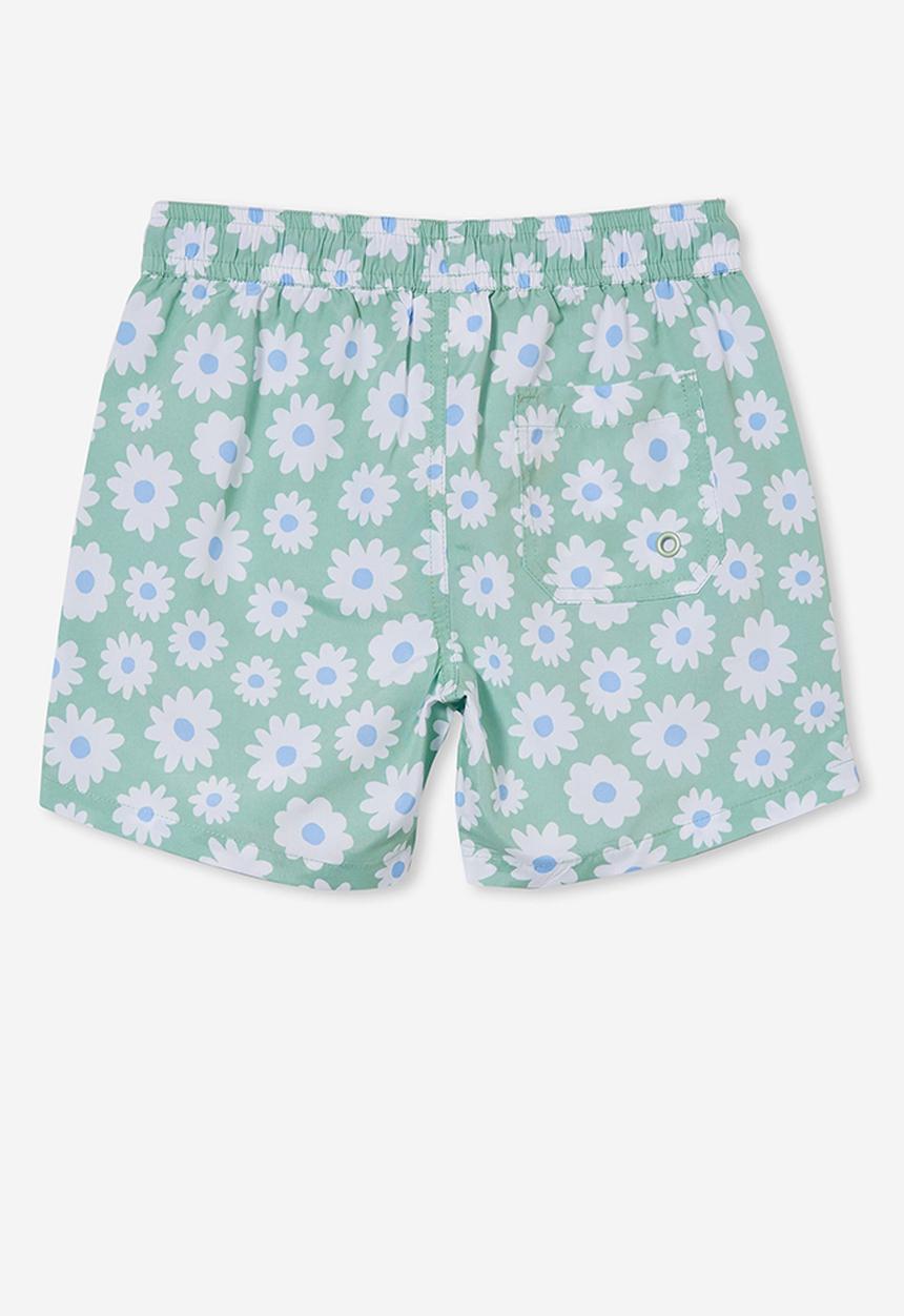 Cotton On - Bailey board short - dusk blue/daisy