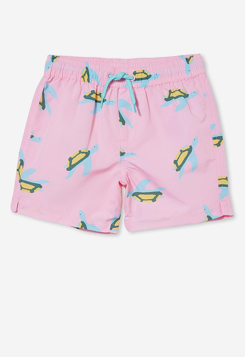 Cotton On - Bailey board short - cali pink/turtle