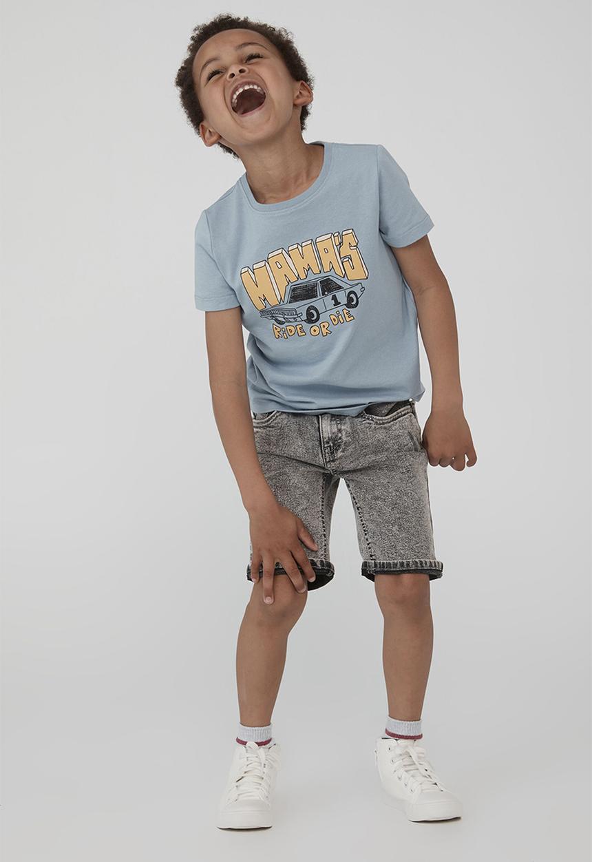 Cotton On - Max tee - dusty blue/mamas ride or die