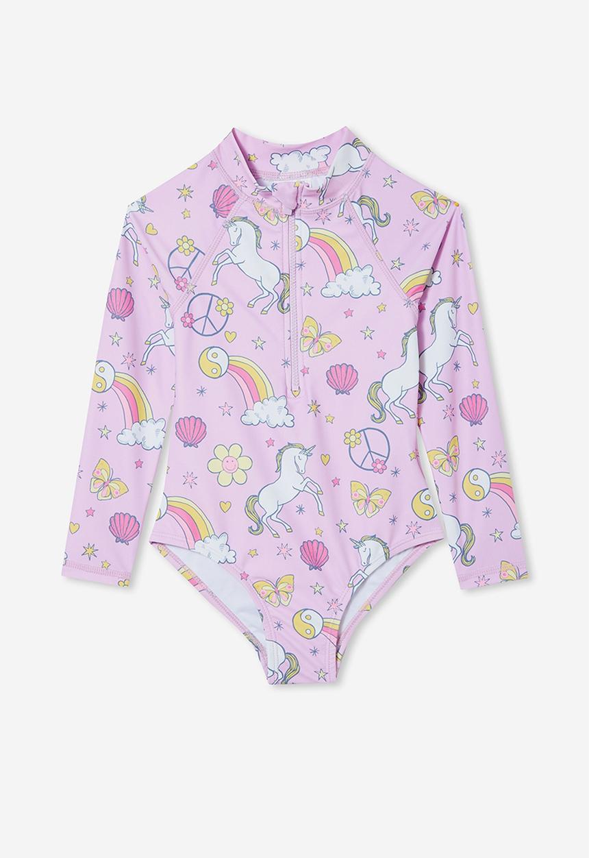 Cotton On - Lydia one piece - pale violet/unicorn print