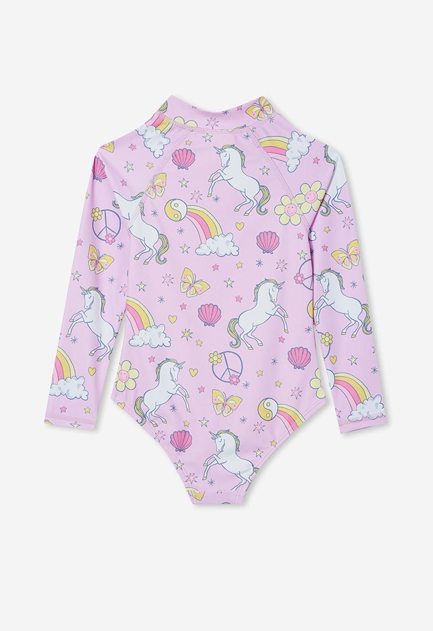 Cotton On - Lydia one piece - pale violet/unicorn print