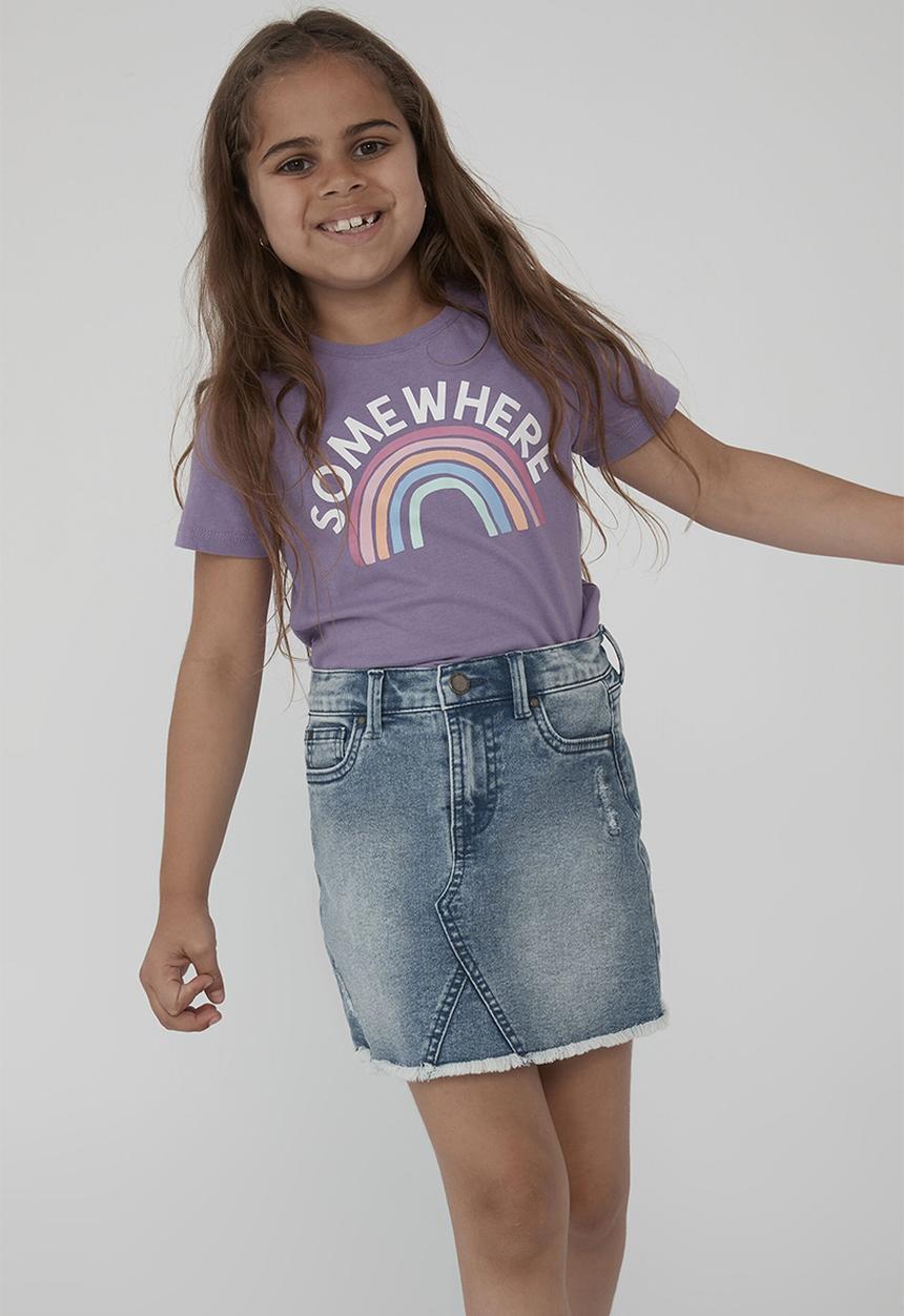 Cotton On - Penelope tee - grape soda/somwhere rainbow