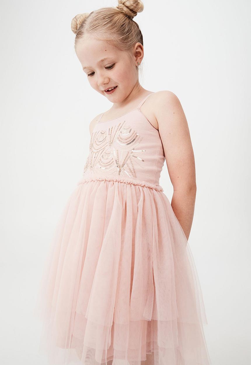 Cotton On - Iris dress up dress  - dusty pink/deco sparkle