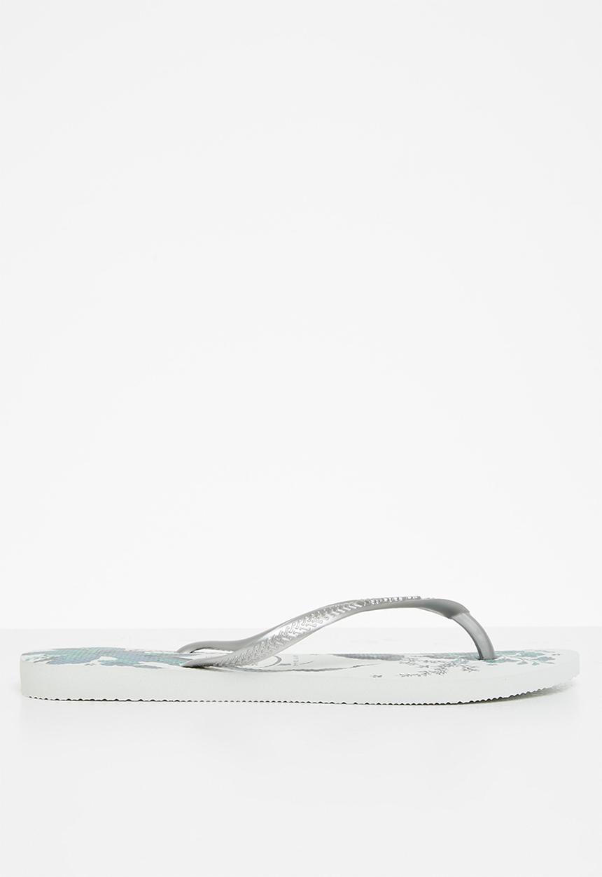 Havaianas - Slim organic - white & bright silver