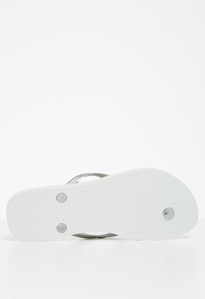 Havaianas - Slim organic - white & bright silver