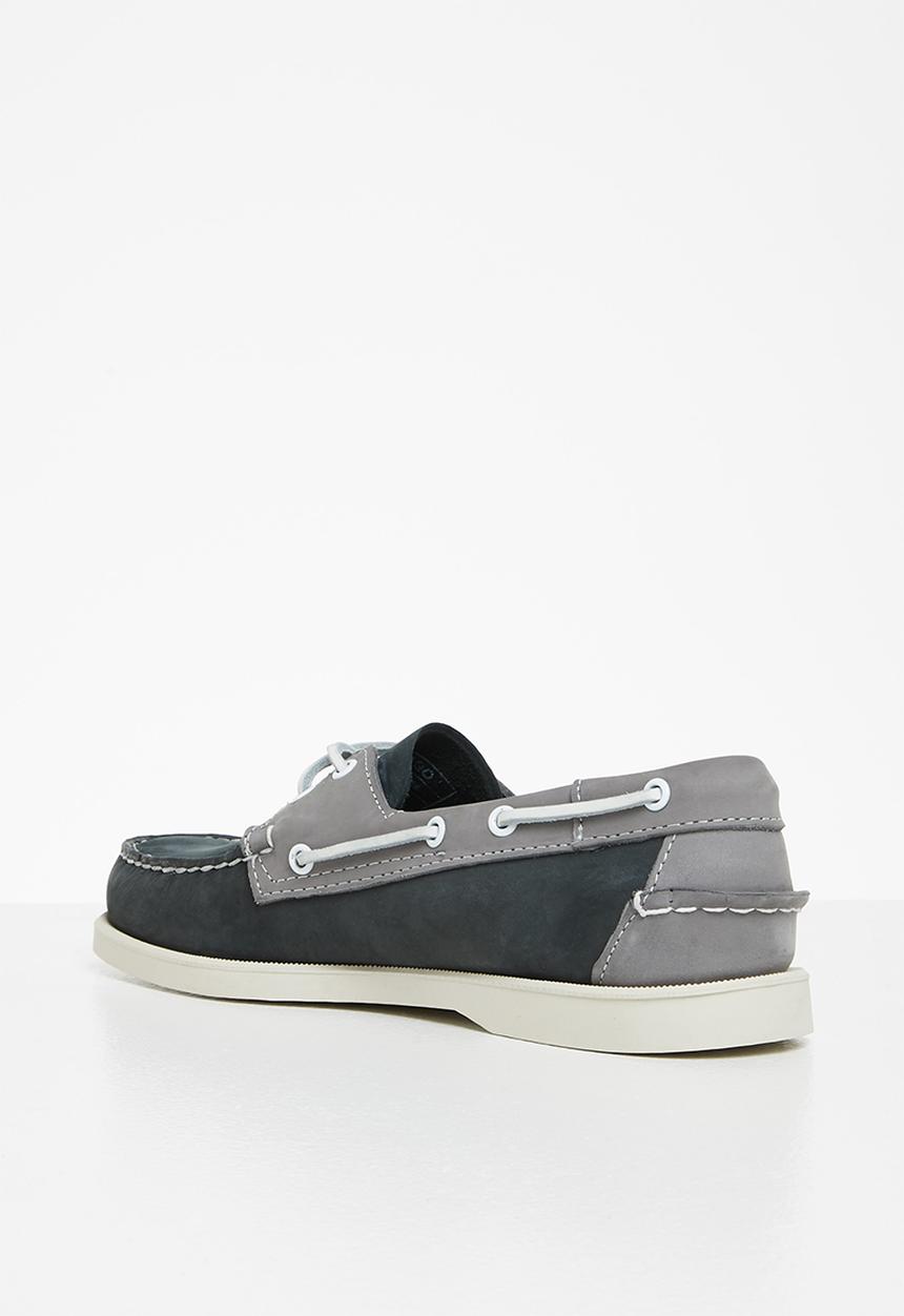 Sebago - Portland spinnaker nubuck - navy & grey