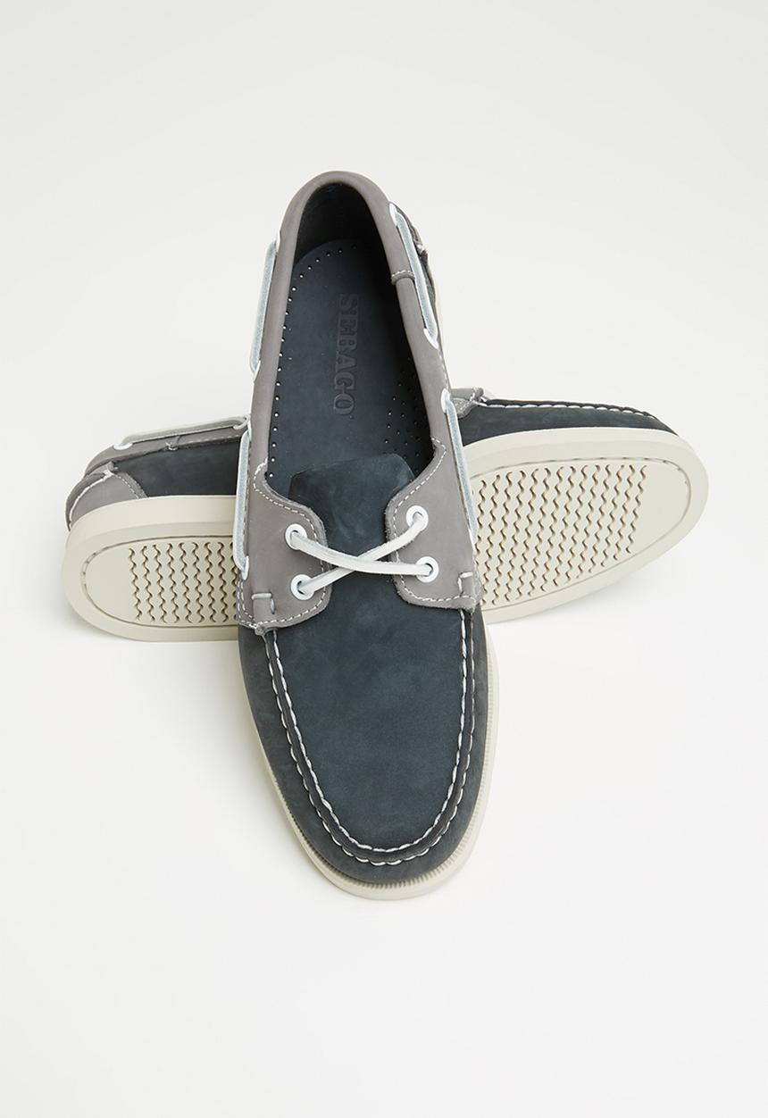 Sebago - Portland spinnaker nubuck - navy & grey